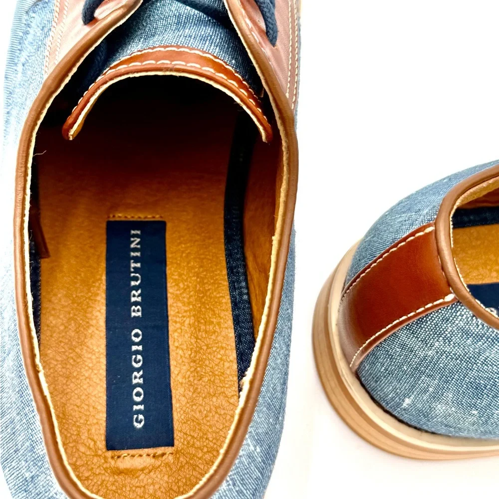 Giorgio Brutini Blue and Tan‎ Oxfords
